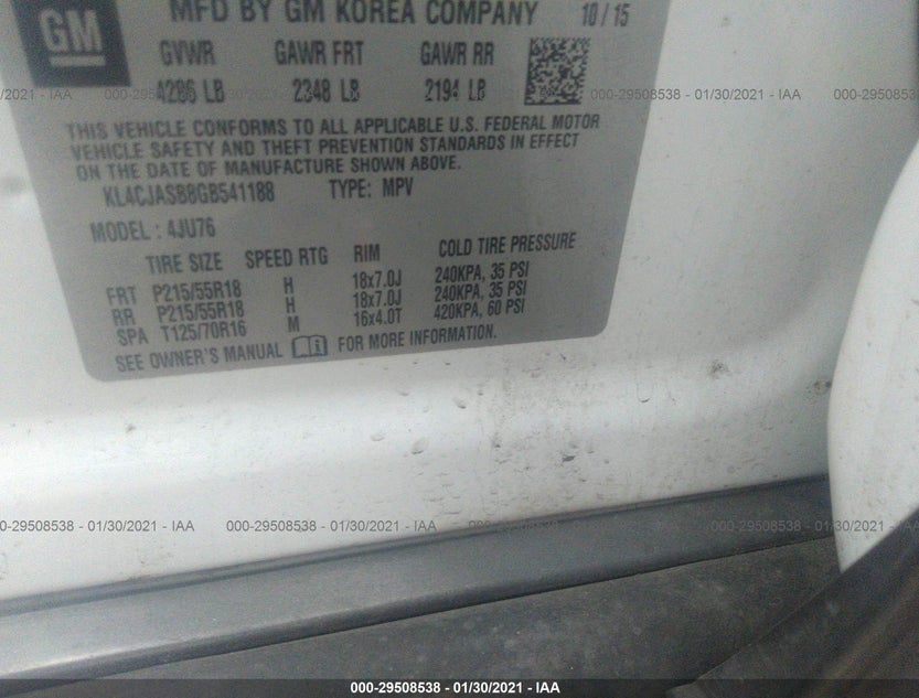 KL4CJASB8GB541188