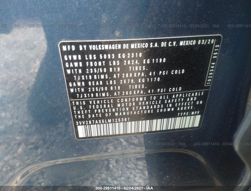 3VV2B7AX5LM125361