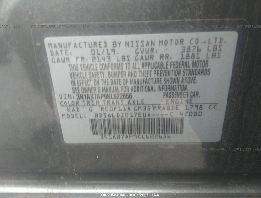 3N1AB7AP9KL622656