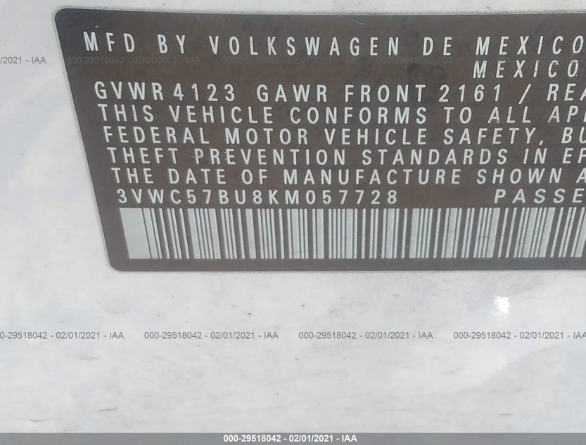 3VWC57BU8KM057728