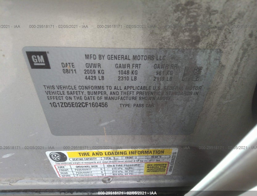1G1ZD5E02CF160456