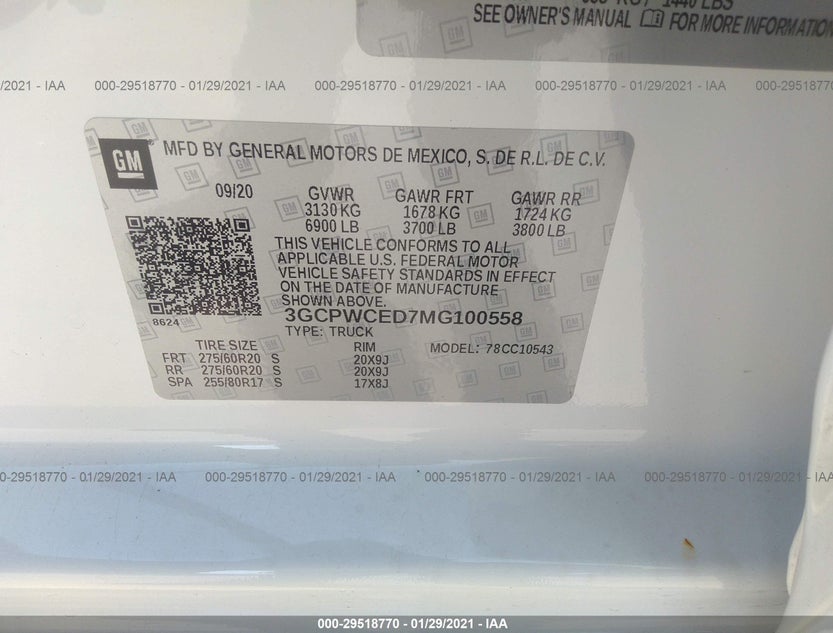 3GCPWCED7MG100558