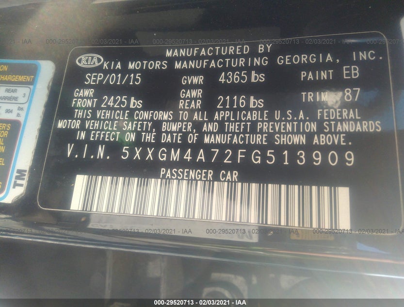 5XXGM4A72FG513909