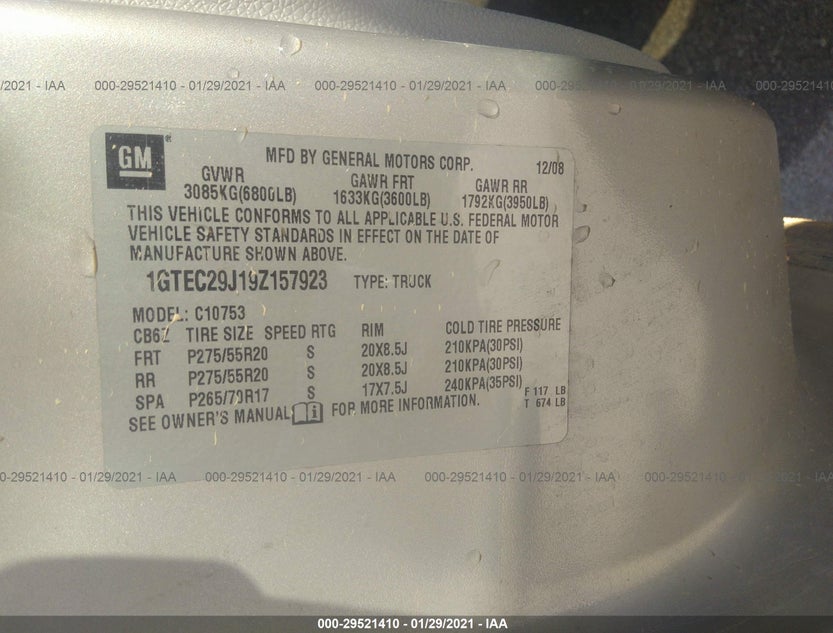 1GTEC29J19Z157923