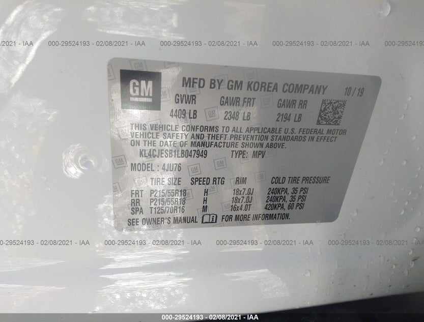KL4CJESB1LB047949