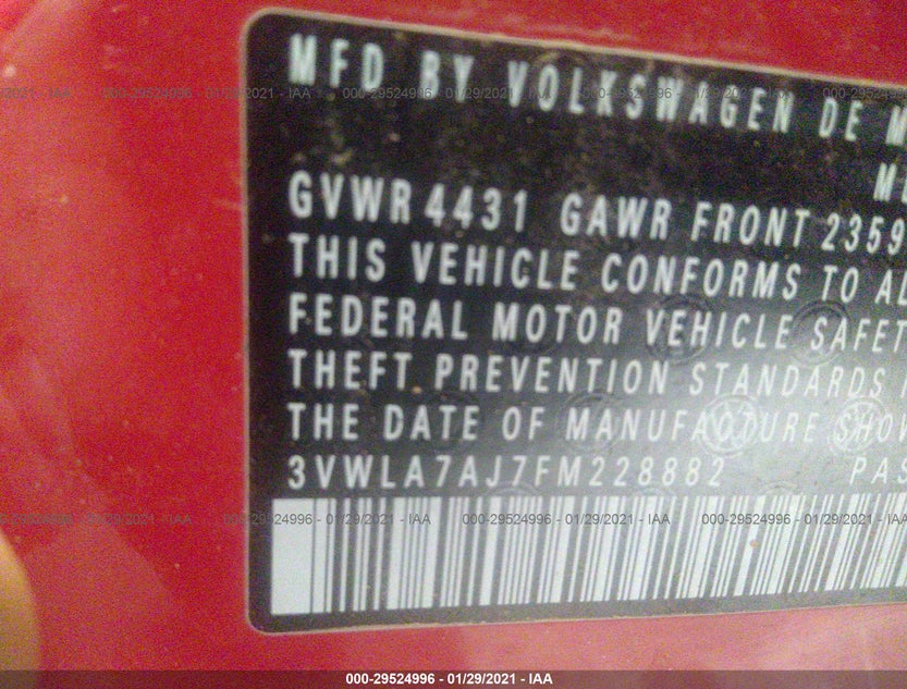 3VWLA7AJ7FM228882