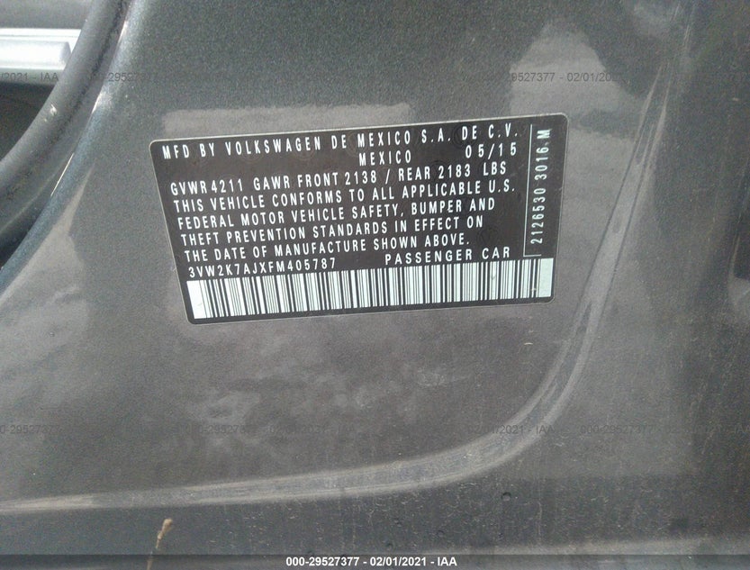3VW2K7AJXFM405787