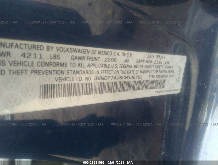 3VWDP7AJ8CM330755