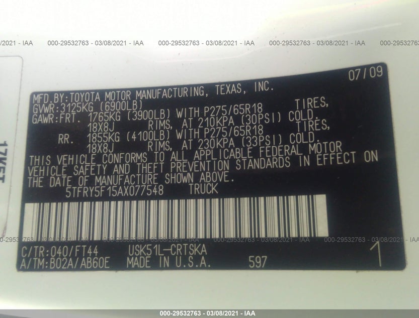 5TFRY5F15AX077548