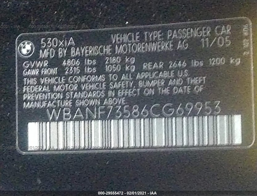 WBANF73586CG69953