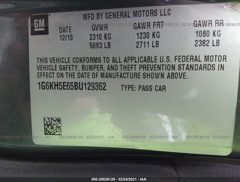 1G6KH5E65BU129362