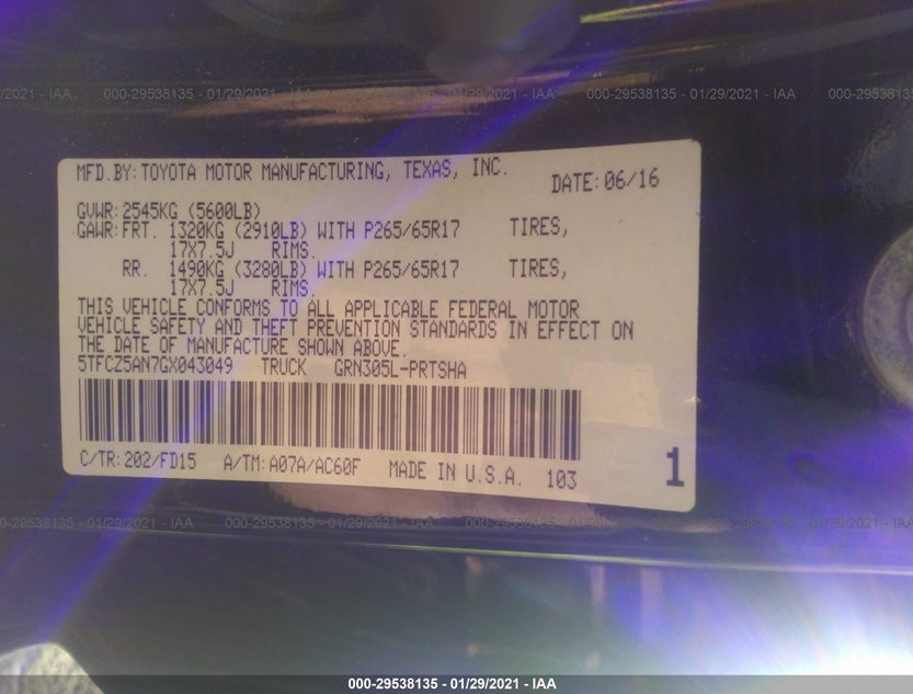 5TFCZ5AN7GX043049