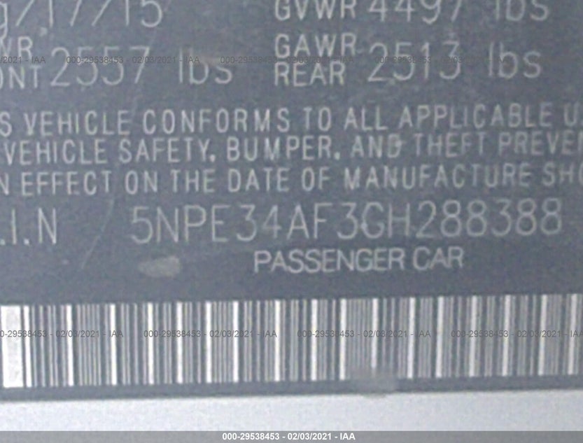 5NPE34AF3GH288388