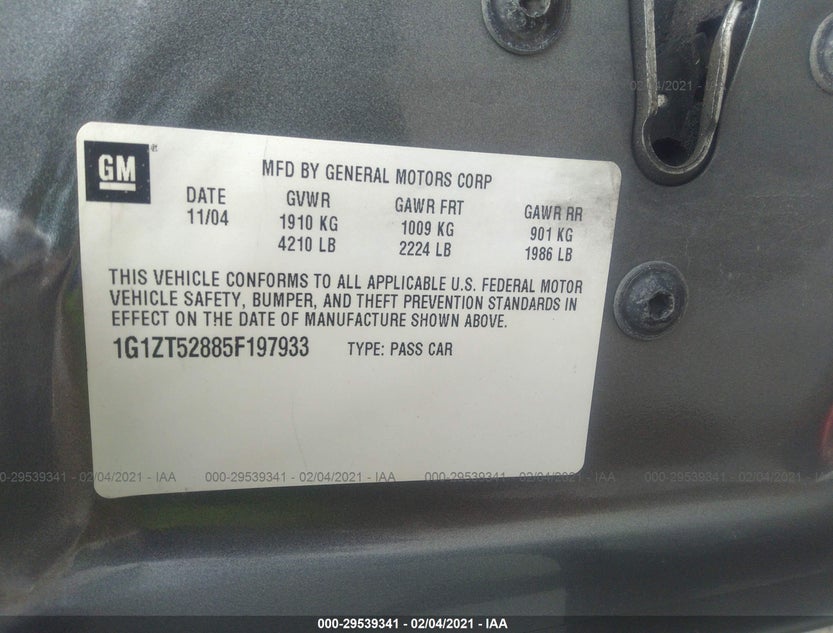 1G1ZT52885F197933