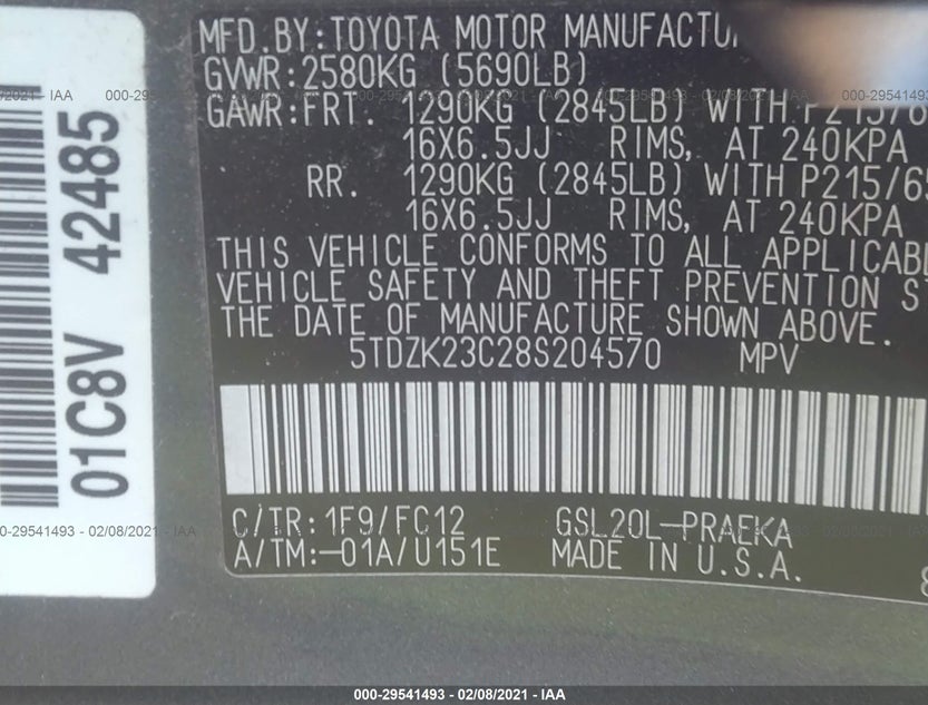 5TDZK23C28S204570