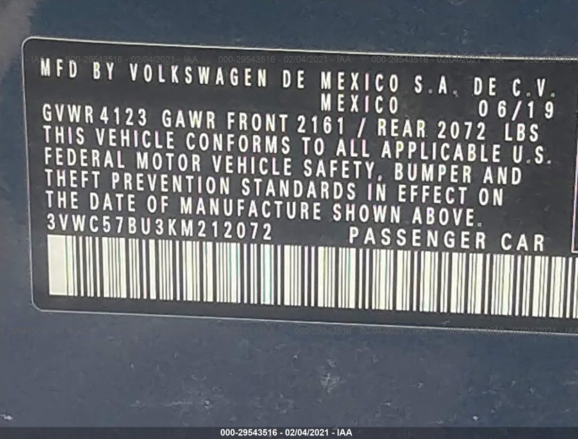 3VWC57BU3KM212072
