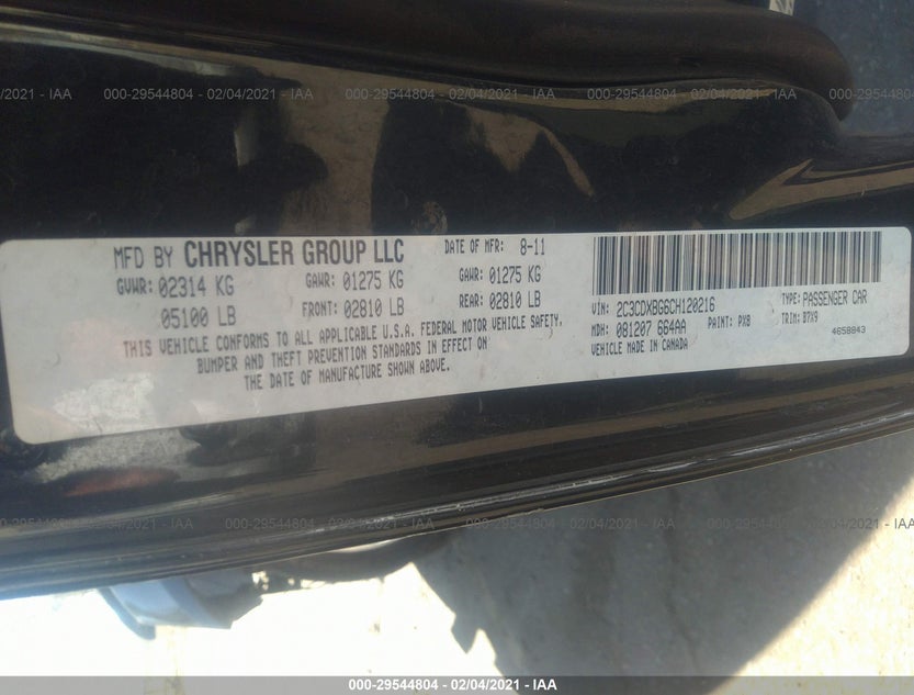 2C3CDXBG6CH120216