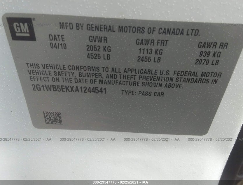 2G1WB5EKXA1244541