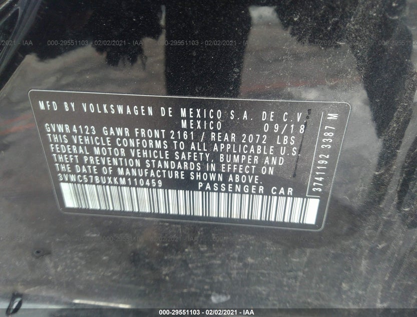 3VWC57BUXKM110459