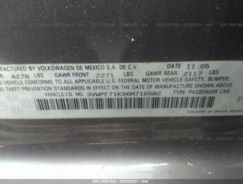3VWPF71K96M716582