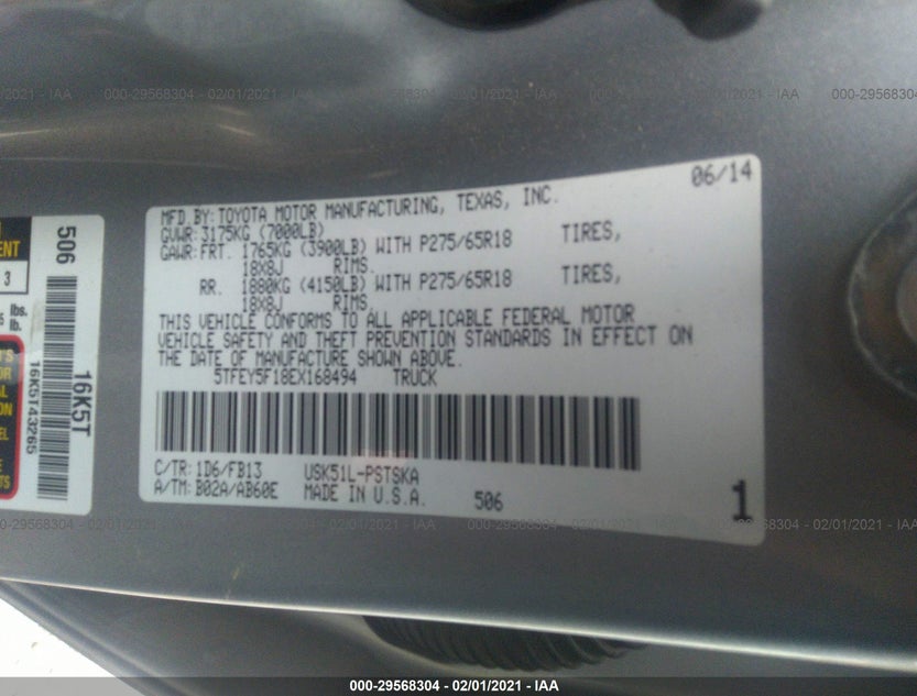 5TFEY5F18EX168494