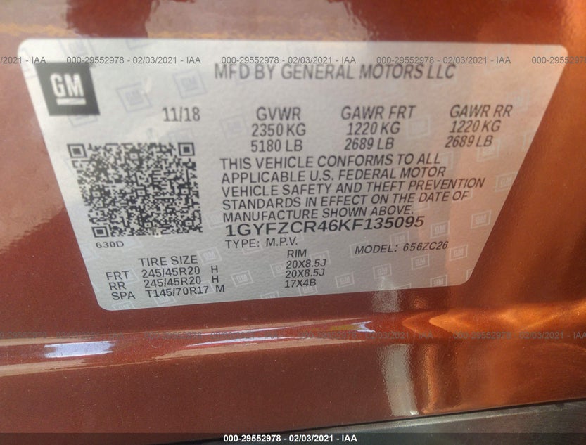 1GYFZCR46KF135095