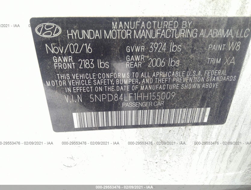 5NPD84LF1HH155009