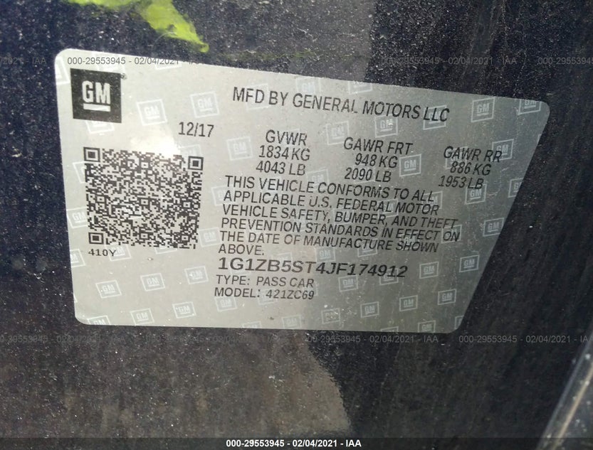 1G1ZB5ST4JF174912