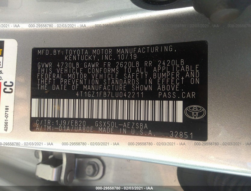 4T1GZ1FB7LU042211