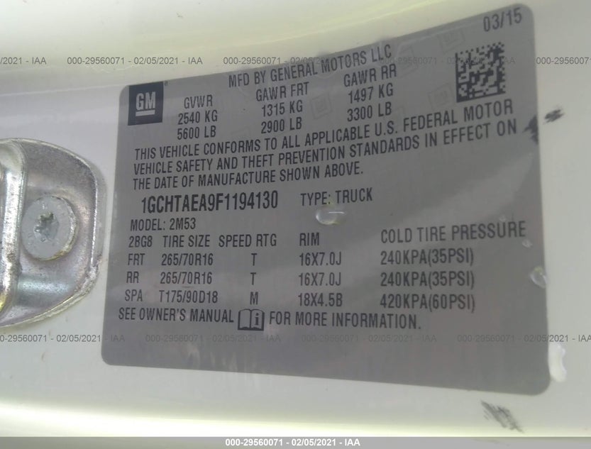 1GCHTAEA9F1194130