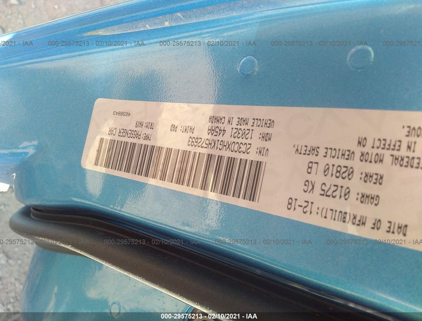 2C3CDXHG1KH572693