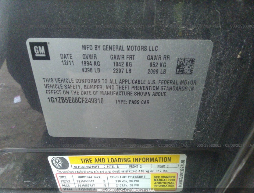 1G1ZB5E06CF249310