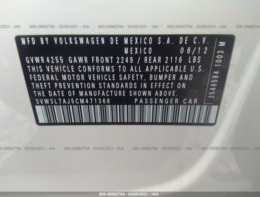 3VW3L7AJ5CM471368