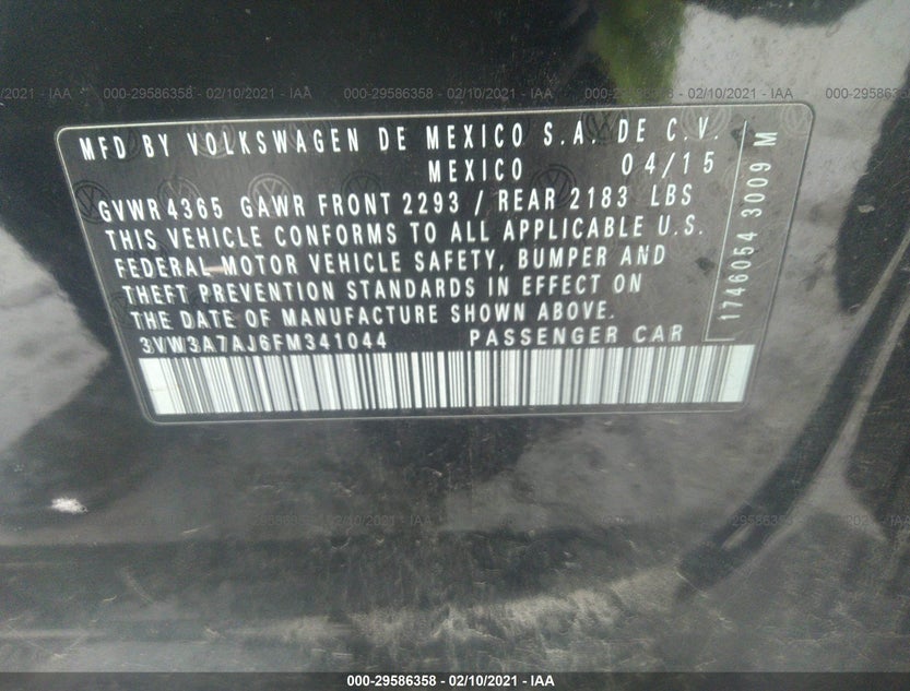 3VW3A7AJ6FM341044