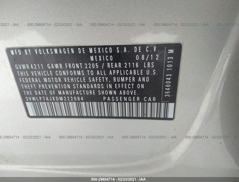 3VWLP7AJXDM222084