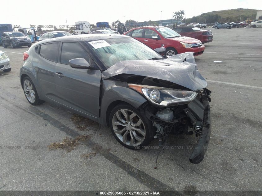 2013 Hyundai Veloster Base W/Black VIN: KMHTC6AD2DU132826 Lot: 29605085