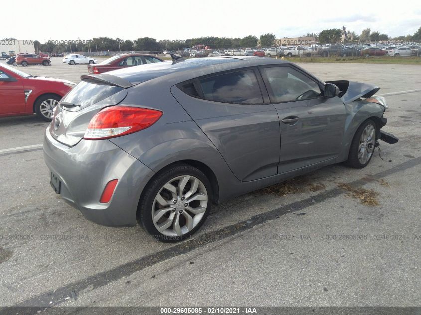 2013 Hyundai Veloster Base W/Black VIN: KMHTC6AD2DU132826 Lot: 29605085