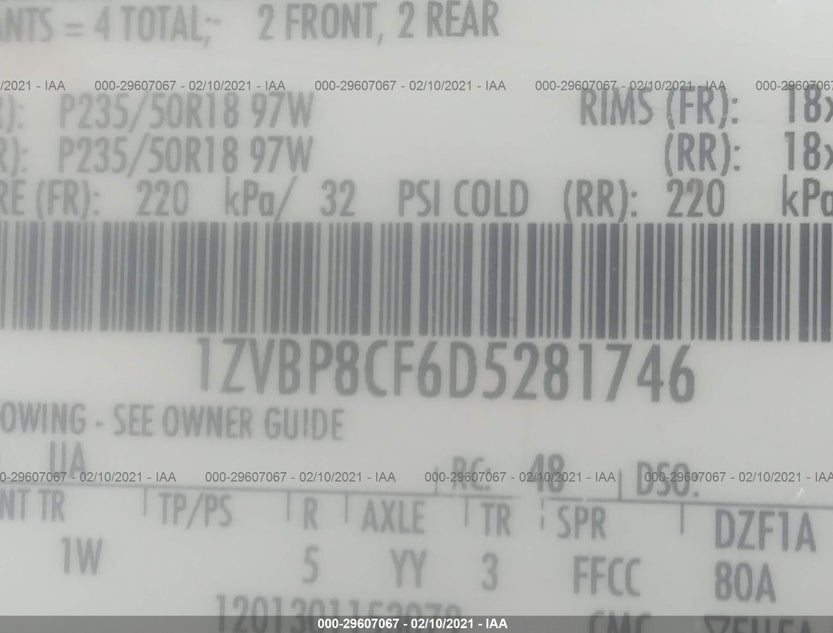 1ZVBP8CF6D5281746