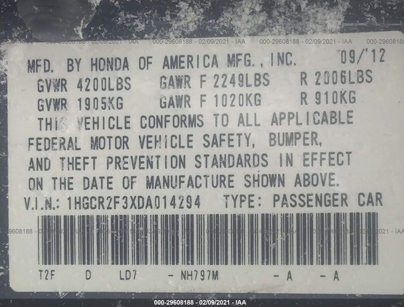 1HGCR2F3XDA014294