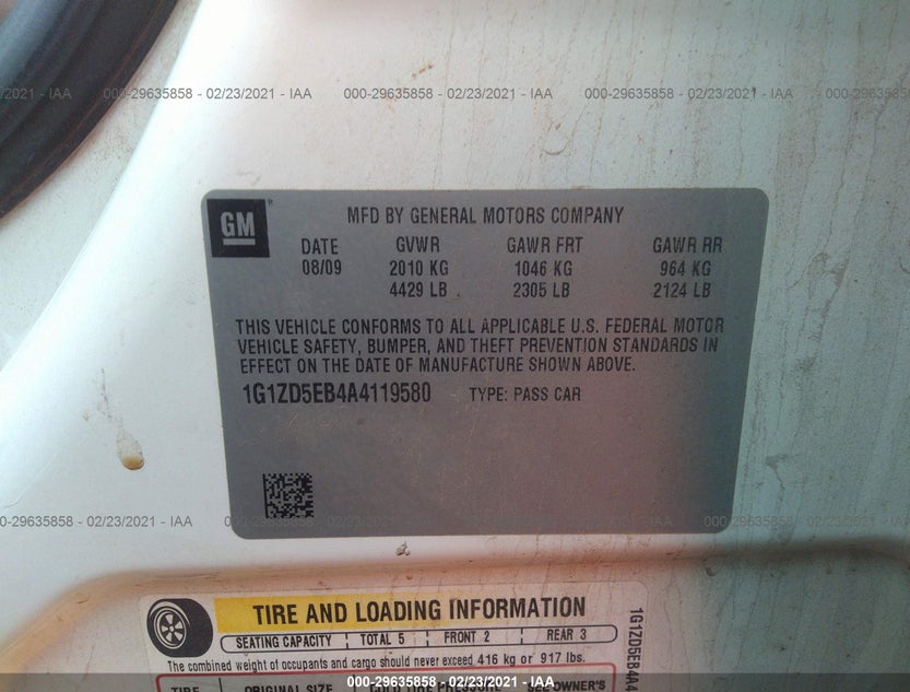1G1ZD5EB4A4119580