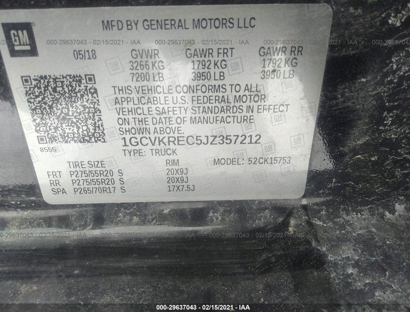 1GCVKREC5JZ357212