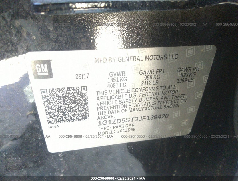 1G1ZD5ST3JF139420