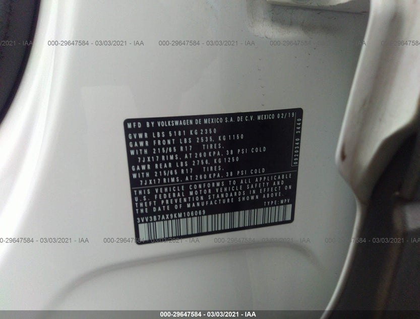 3VV3B7AX9KM106069