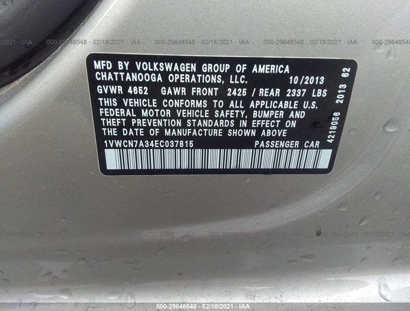 1VWCN7A34EC037815