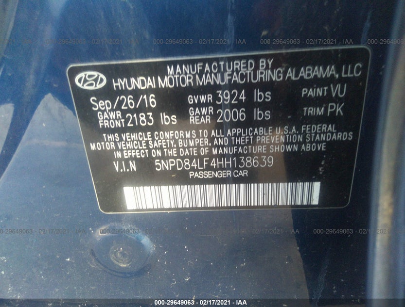 5NPD84LF4HH138639