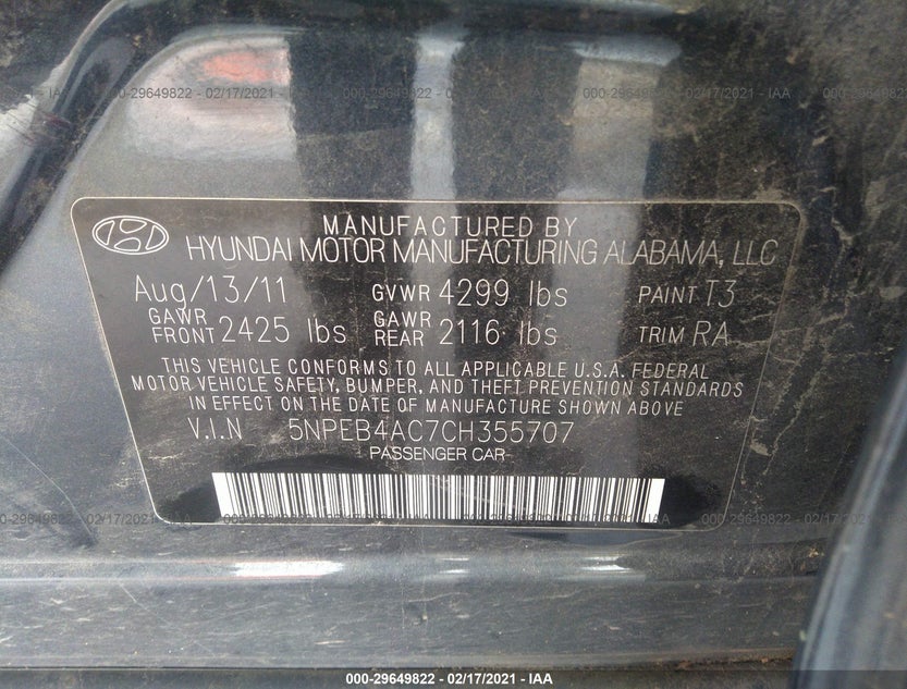 5NPEB4AC7CH355707