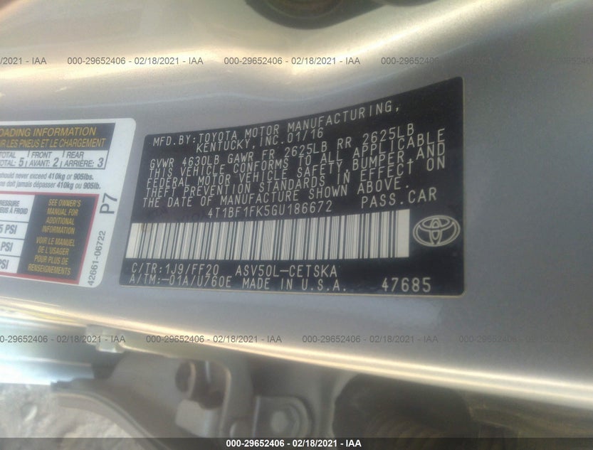 4T1BF1FK5GU186672