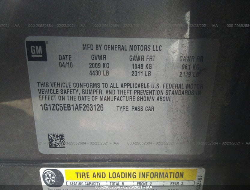 1G1ZC5EB1AF263126