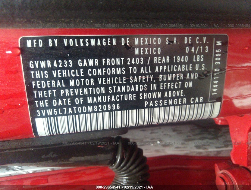 3VW5L7AT0DM820996