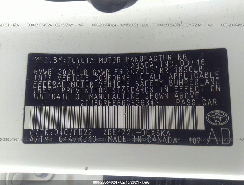 2T1BURHE6GC636343